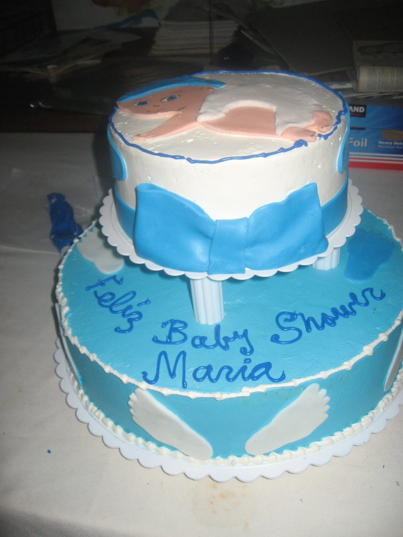 Pastel de baby shower o revelación de género 3