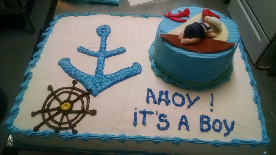 Pastel de baby shower o revelación de género 4
