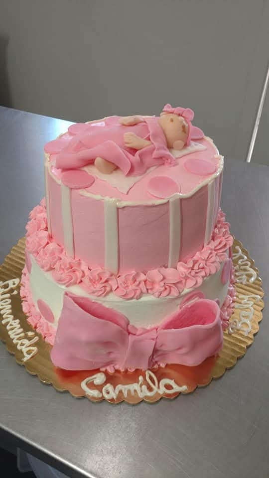 Pastel de baby shower o revelación de género 21
