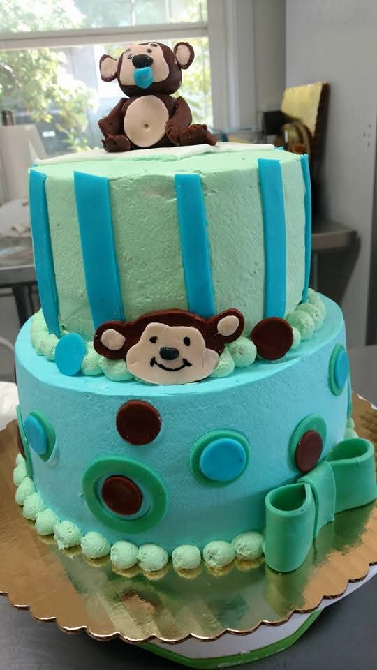 Pastel de baby shower o revelación de género 36