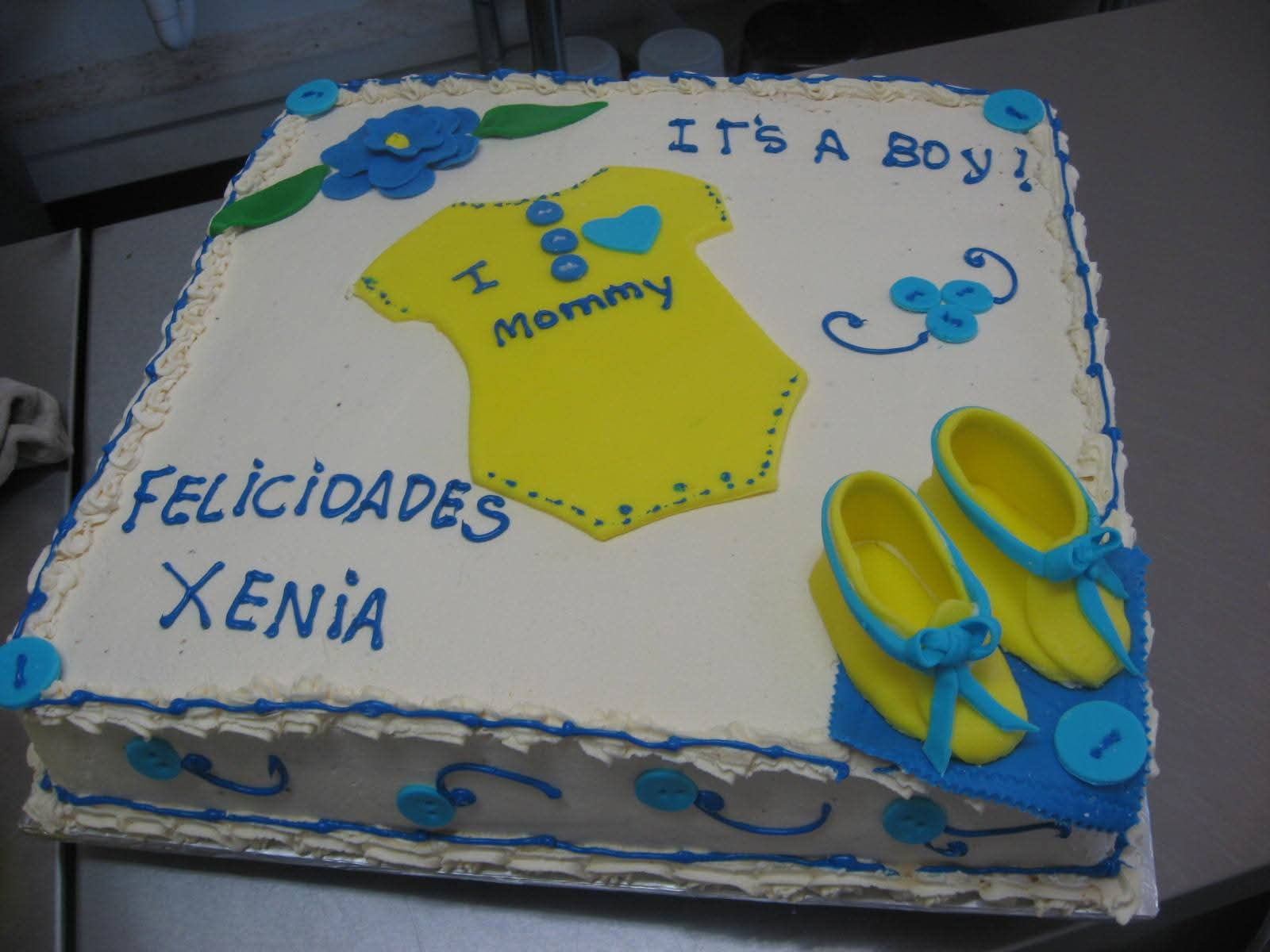 Pastel de baby shower o revelación de género 49